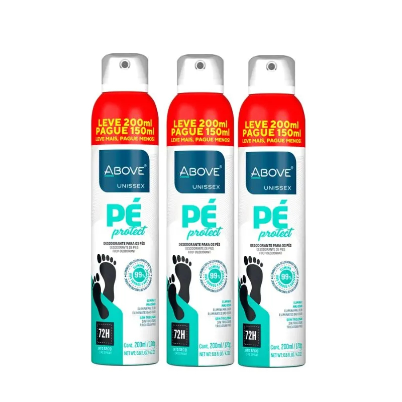 Desodorantes para Pés Above Jato Seco 200ml Desodorante para Calçados Opção Talco Antisséptico — imagem 2 de 2
