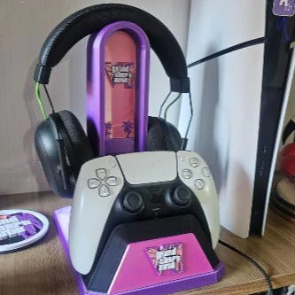 Suporte para Controle e Headset Gamer GTA 3D