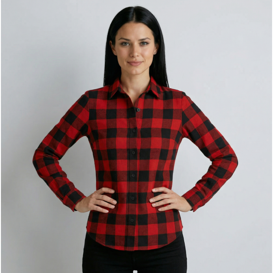 Camisa Feminina Xadrez Casual Country Moderna Flanela