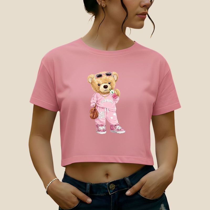 Cropped Feminino Estiloso Algodão Premium Blusinha Casual Versátil Estampa Exclusiva Confortável