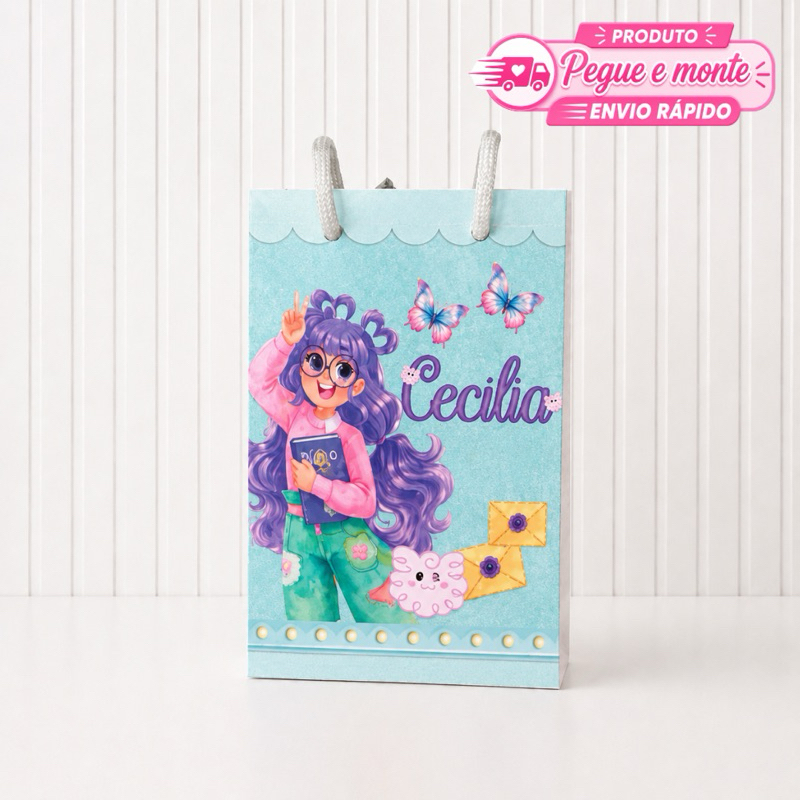 Sacolinha Pequena Diário de Uma Princesa Desastrada  Lembrancinha Personalizada para Festa Aniversário