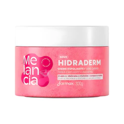 Creme Esfoliante Rosto e Corpo Hidraderm Melancia com Ácido Hialurônico e Vitamina E 300g