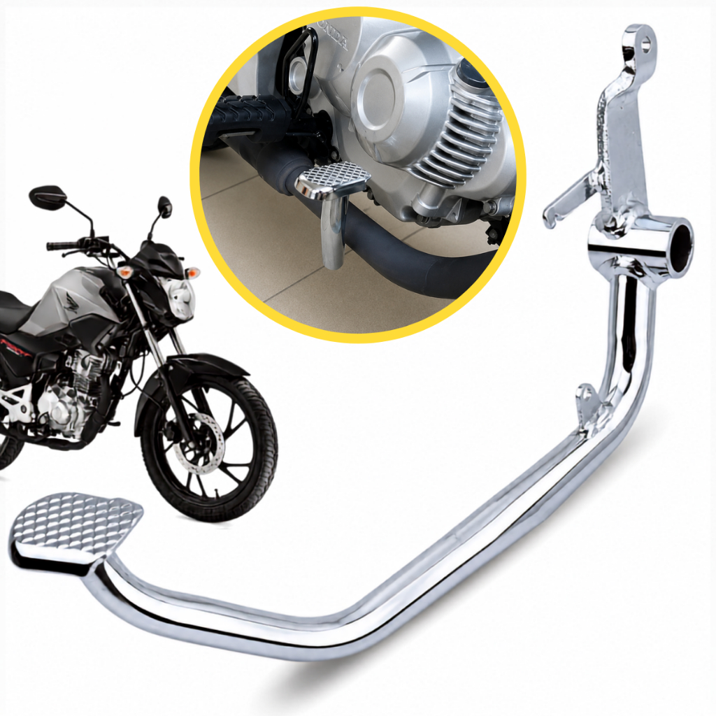 Pedal de Freio Cromado Honda CG 160 Titan Fan Start 2016 a 2025 · foto 2