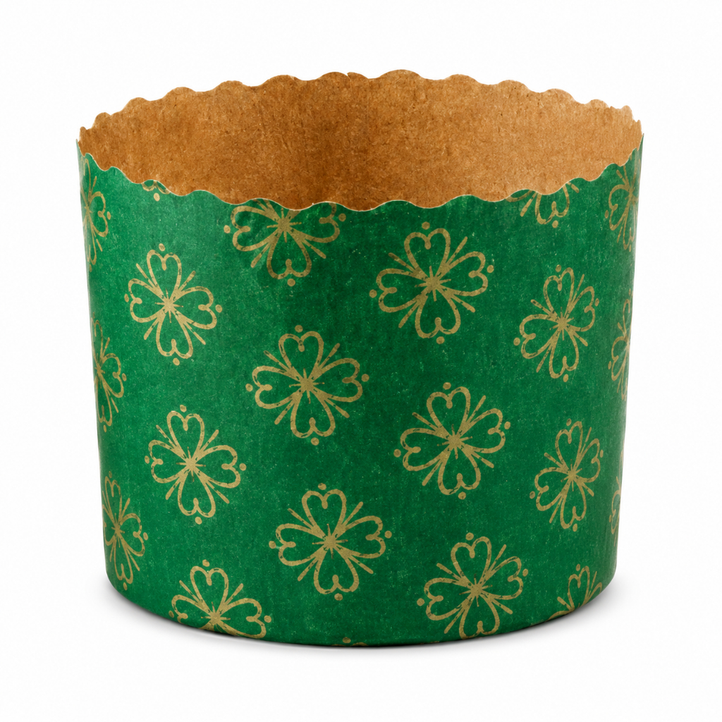 Kit 10 Formas de Panetone 250g 9x9Cm Papel Kraft