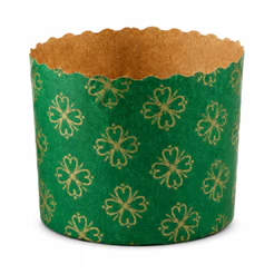 Kit 10 Formas de Panetone 250g 9x9Cm Papel Kraft