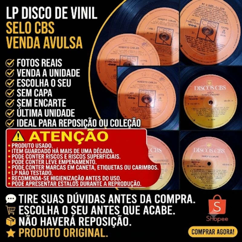 LP DISCO DE VINIL SELO CBS VENDA AVULSA - ÚLTIMA UNIDADE - ESCOLHA O SEU