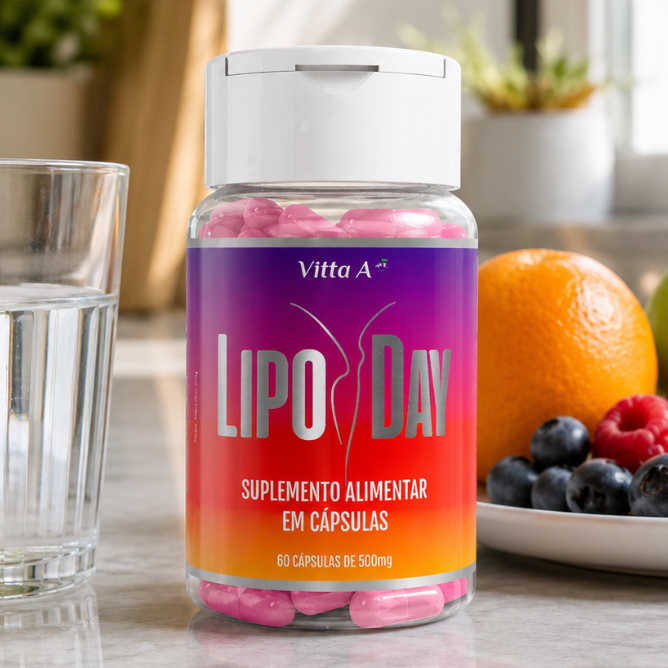 Lipo Day Suplemento Alimentar Vitta A 60 Cápsulas para Energia e Foco