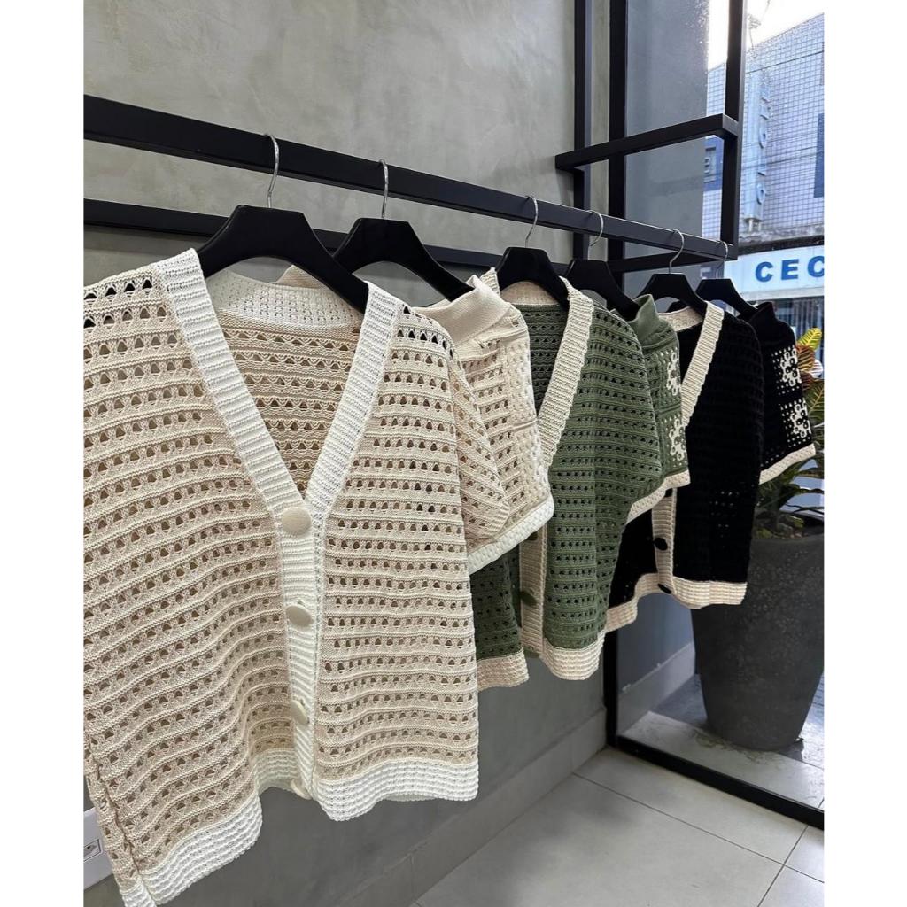 Conjunto de Tricot Feminino em Crochê Rendado — foto 5