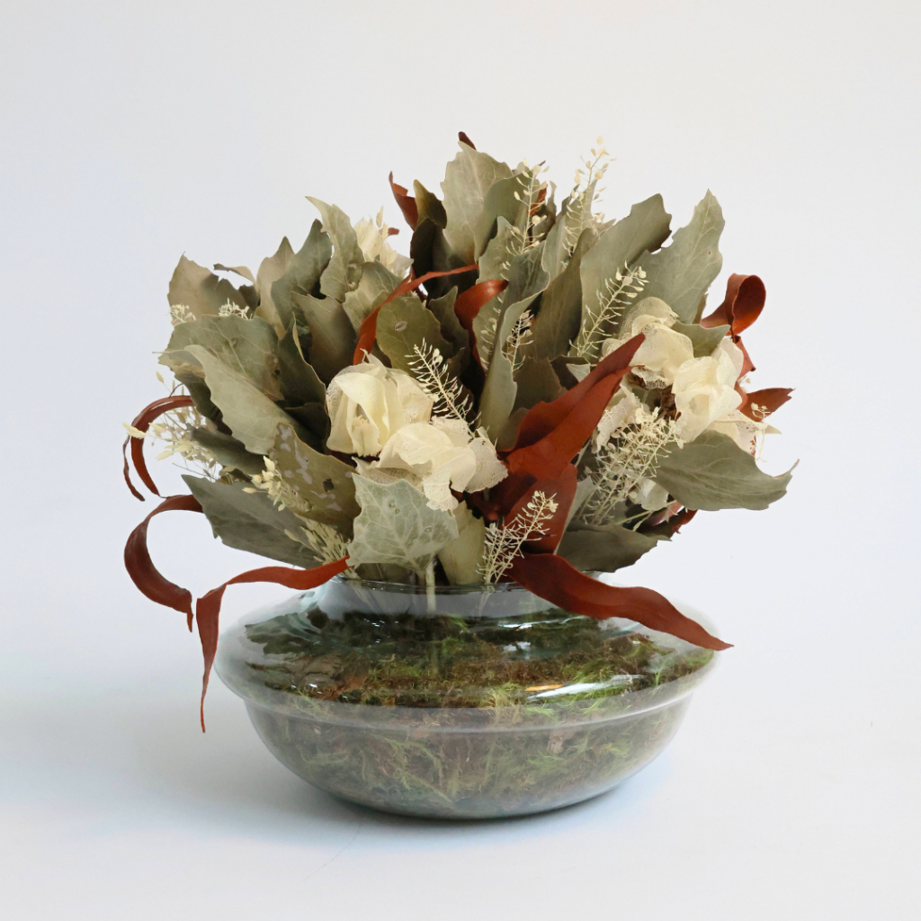Centro de Mesa Decorativo com Flores Desidratadas – Arranjo para Mesa de Jantar Decoração Mesa Posta - Terra Nativa