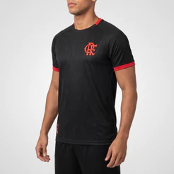 Camisa Flamengo Third Preta Vermelha Masculina Adulto Oficial Torcedor Futebol Original Dryfit