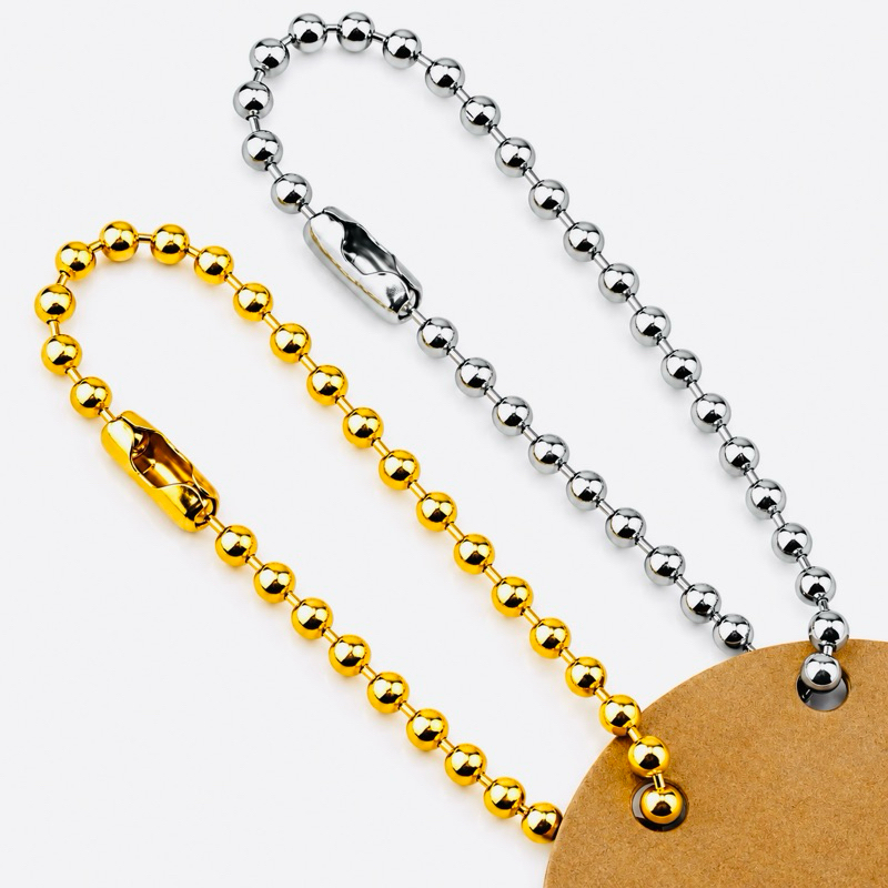 KIT Corrente De Bolinha Com Fecho De Canoa 10cm Para Tag, Chaveiro, Brindes, Etiquetas De Roupas