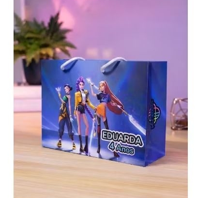 Sacolinha Personalizada Guerreiras do K-Pop | Surpresa para Doces e Lembrancinhas PEGUE E MONTE