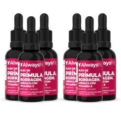 Composto Meno AlwaysFit | Óleo de Prímula + Óleo de Borragem + Óleo de Linhaça + Vitamina E | 30ml - 6 Un