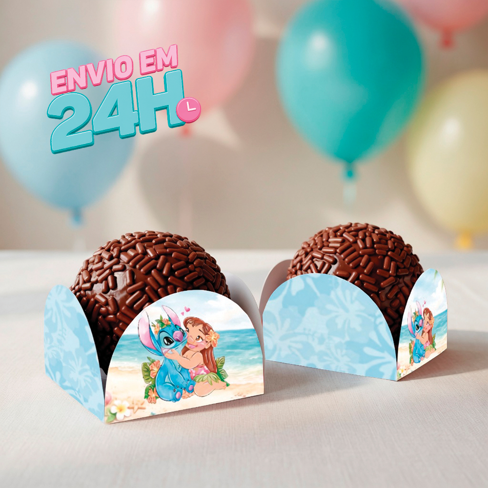 Forminha de Doces Lilo Stitch Personalizada no Tema | Lembrancinha de Festa | Aniversário | Porta Doce Festa de Anivesár