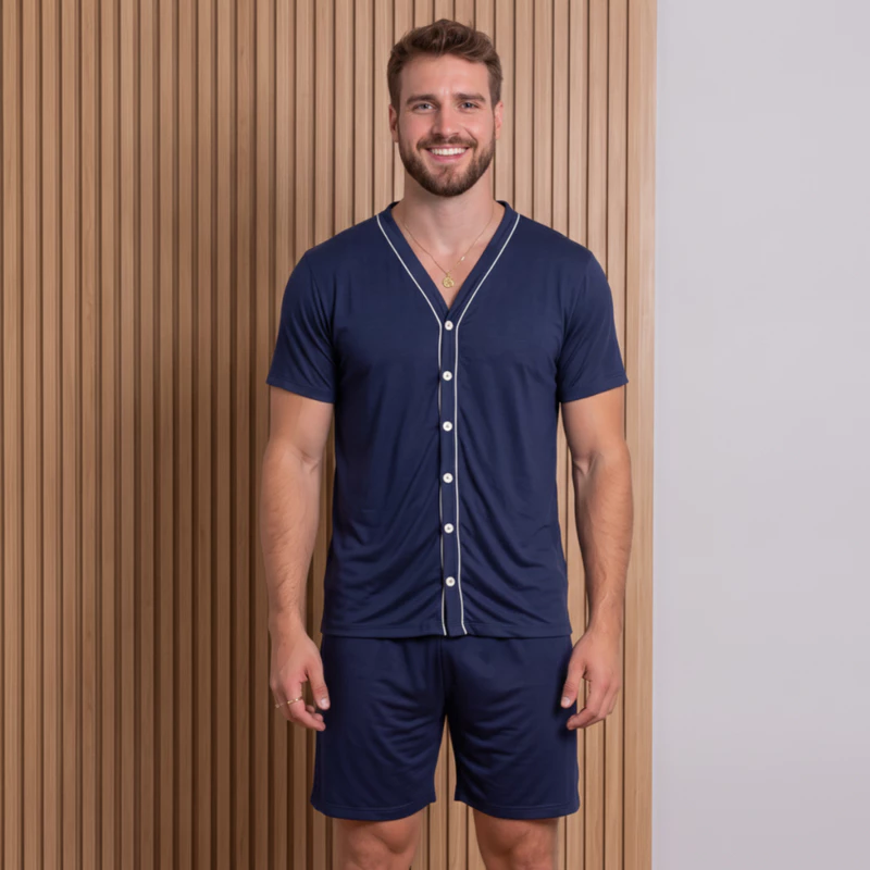 Pijama Masculino: 60% OFF! 🛌