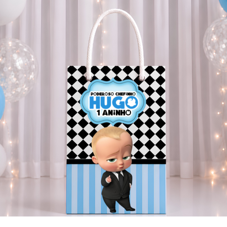 Sacolinha P Personalizada Poderoso Chefinho - Desenvolvemos Todos Os Temas - Festa - Lembrancinha - Infantil