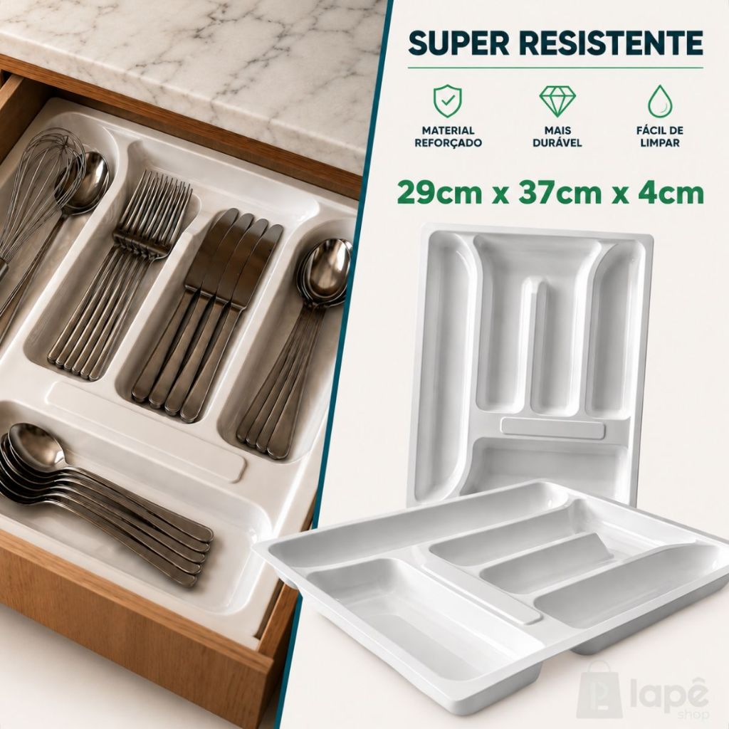 Organizador de Gaveta Porta Talheres 37cm