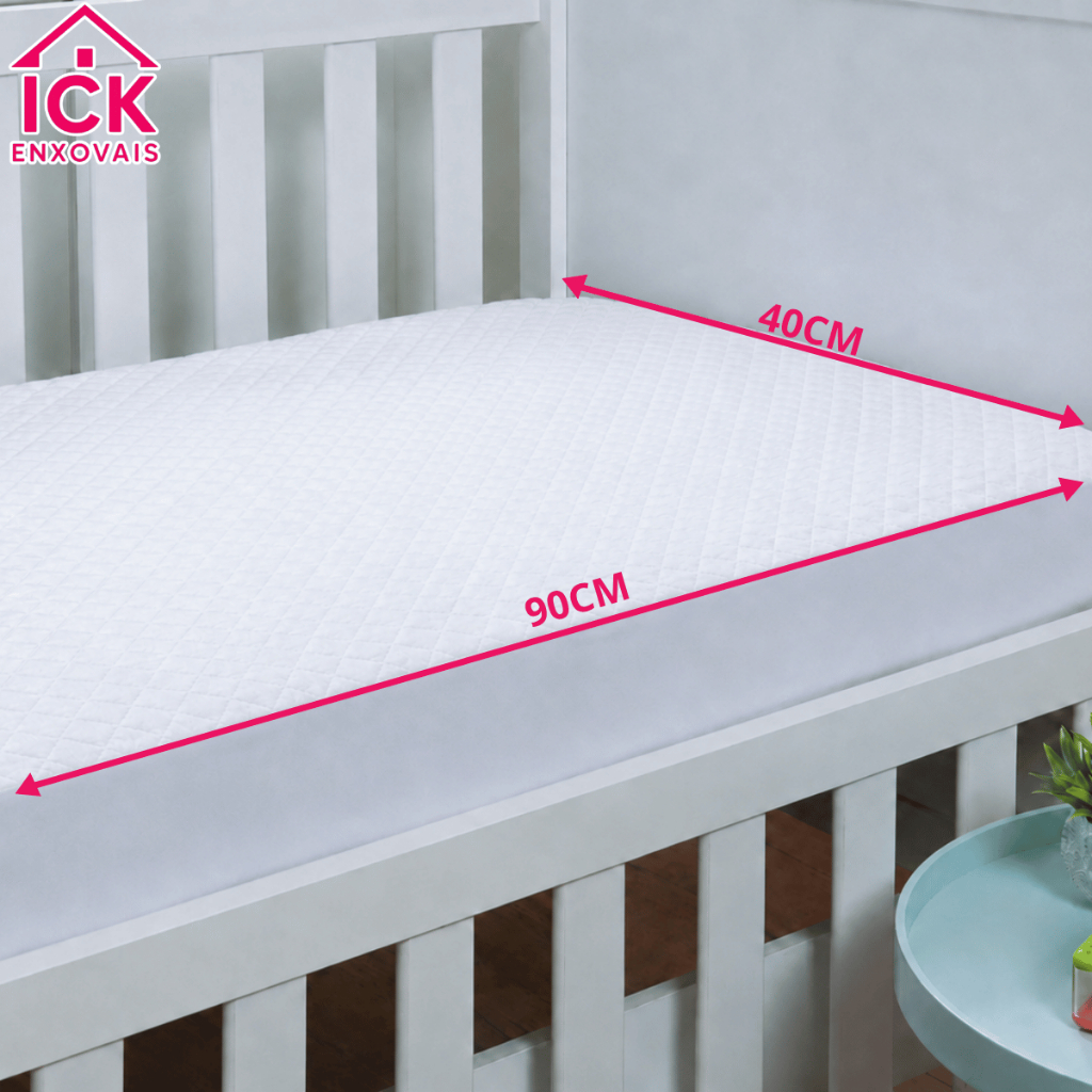 Capa Protetor Impermeável Mini Berço para Bebê 0,90 x 0,40 x 0,7 cm - Anti Vazamento Anti Ácaro Cama