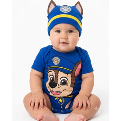 Body Bebê Temático Mêsversario Da Patrulha Canina - Manga Curta 100% Algodão
