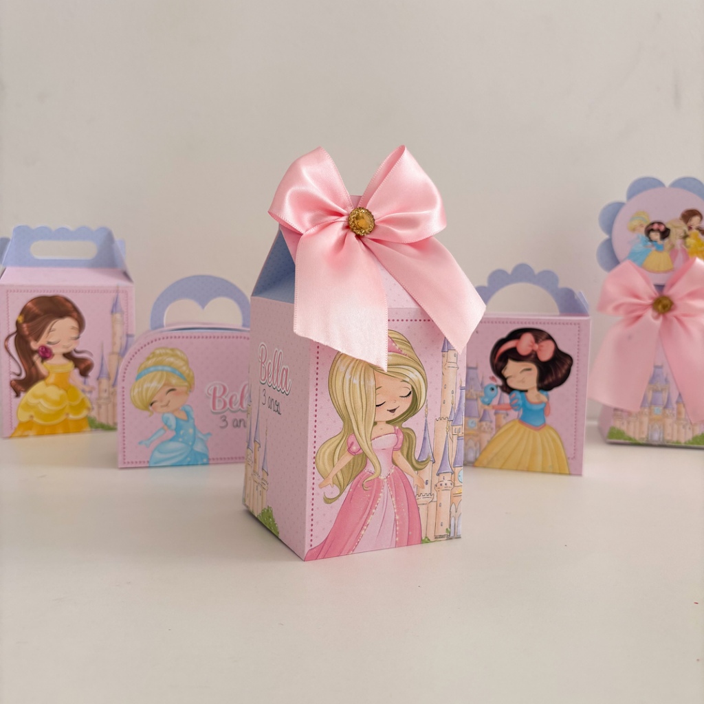 Lembrancinha princesas cute - personalizados princesas baby aquarela.