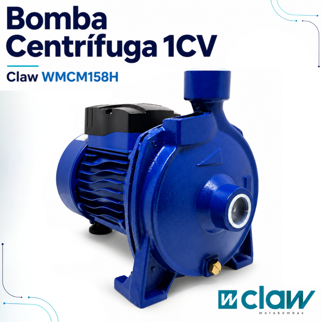 Bomba D’Água Centrífuga Claw WMCM158H 1CV 1HP 220V Alta Vazão Irrigação Reservatório E Abastecimento