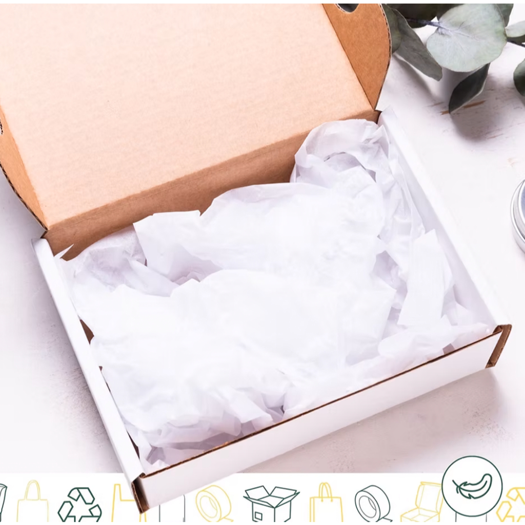 PAPEL DE SEDA BRANCO 30X70CM 50 FOLHAS EMBRULHO PRESENTE SAPATOS CAMISA