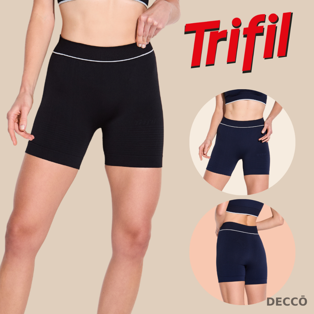 Bermuda Trifil Feminina Sem Costura Fitness para Academia Esportivo Legging Resistente Cintura Alta
