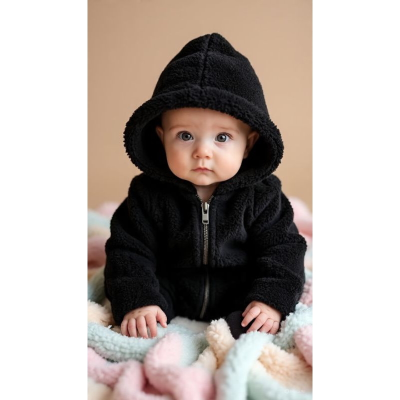 CASAQUINHO TEDDY SHERPA BEBÊ FRIO VESTE RN AO 2