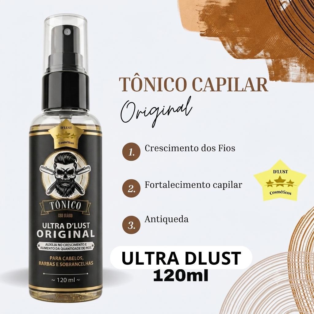 Tônico Ultra D'Lust Cabelo Barba e Sobrancelha 120ml