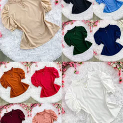 Blusa Feminina Elegância com Babados e Manga Bufante -0269