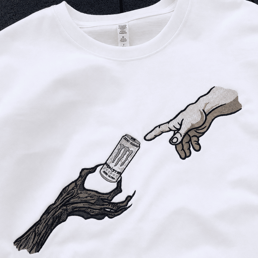 Camiseta Oversized Monster Bordada trembolona trenbolone Academia Treino 100% Algodão