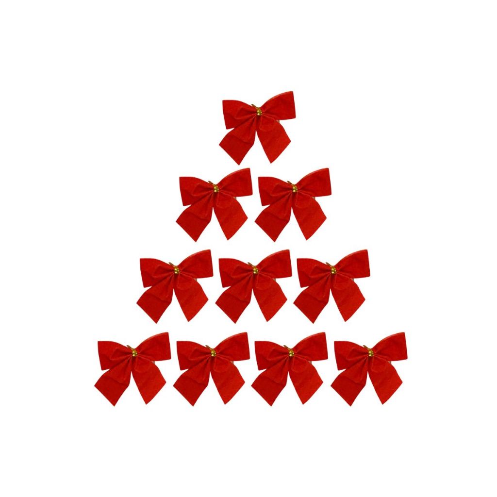 Kit 10 Enfeite Laço para Árvore de Natal Decoração Natalina