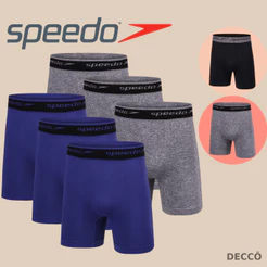 Kit 6 Cuecas Boxer Masculina Speedo Poliamida Alta Elasticidade E Ajuste Anatômico