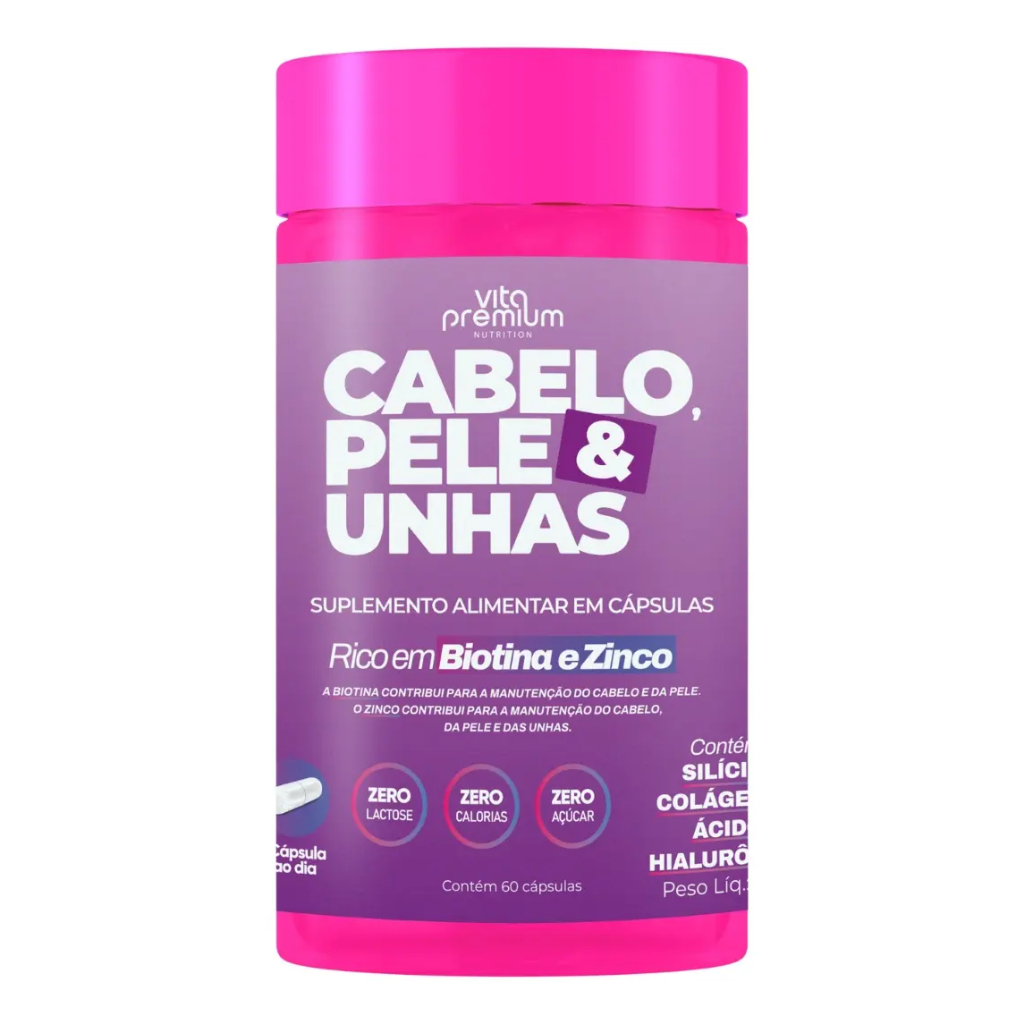 Suplemento Alimentar Vitamina Cabelo Pele e Unhas com Silício Orgânico Good Vit 60 Capsulas