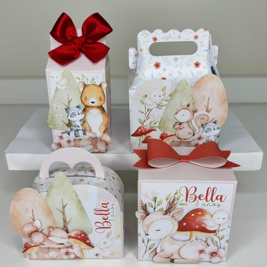 Kit Festa Bosque menina vermelho  | Lembrancinhas | Festa | Aniversário | Personalizados | Caixinhas