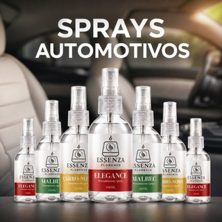 Kit 3 Perfumes Automotivos Spray 100ml | Elegance, Malbec e Carro Novo | Alta Fixação