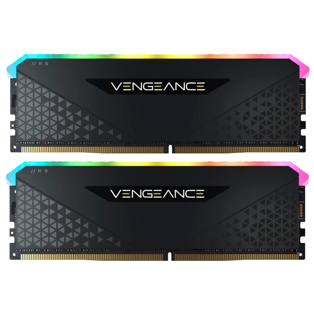 Memória RAM Corsair Vengeance RGB RS DDR4 16GB (2x8GB) 3200MHz - Preto (CMG16GX4M2E3200C16)