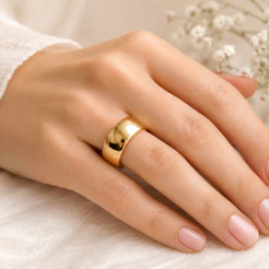 Aliança Avulsa 8mm Abaulada Tradicional Casamento Noivado 100% Moeda Antiga Dura pra Sempre