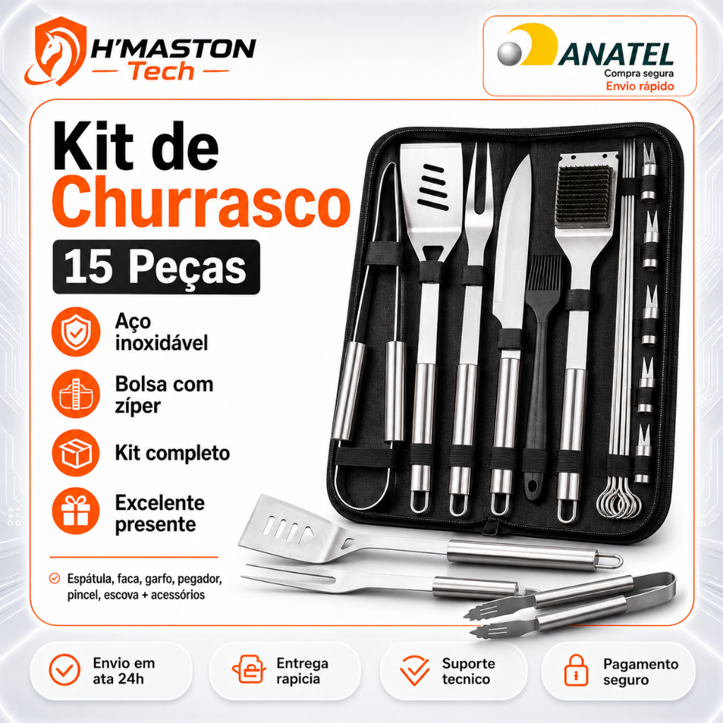 H'maston Kit Churrasco Completo Kit Churrasco Kit Churrasco Personalizado Espeto Para Churrasco Kit Churrasqueiro