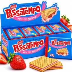 Kit 10 Pacotes Biscoitos Passatempo Wafer 20g Sabores Nestlé