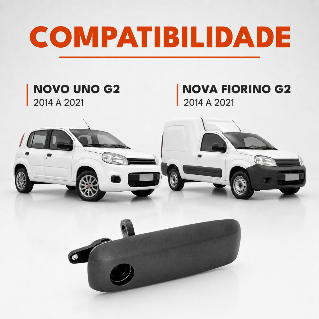 Maçaneta Externa Com Furo Para cilindro Fiat Novo Uno Vivace Fiorino G2 Dianteira Direita Carona