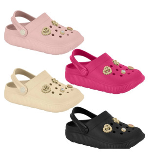 Papete Infantil Menina Molekinha Clog Leve Com Palmilha Macia E Solado Antiderrapante