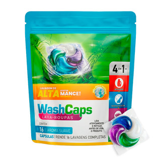 Sabão Cápsula Washcaps 353g Perfume Delicado Suave Lava roupa em cápsula