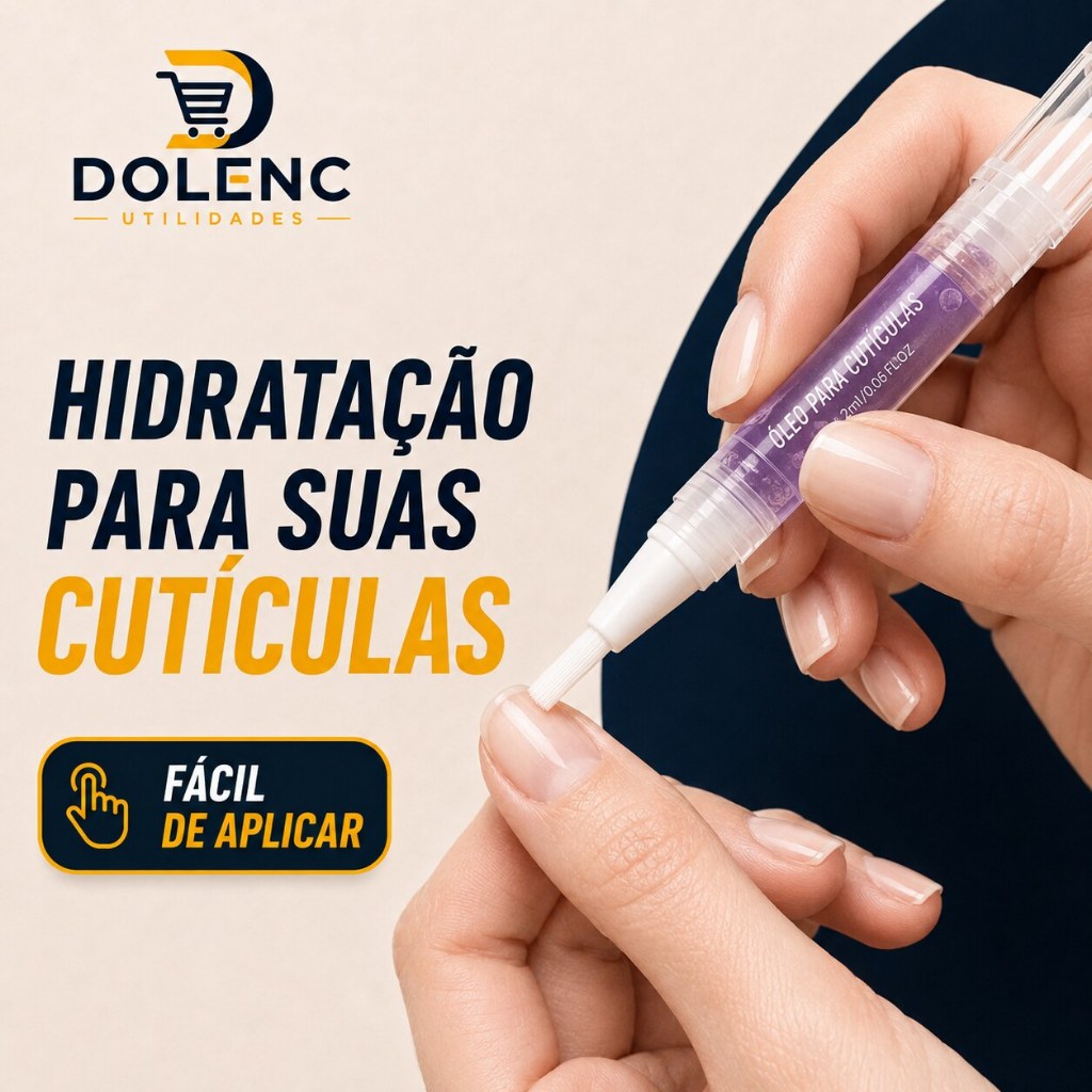Caneta Óleo Hidratante para Cutículas e Unhas Aplicador Pincel Aromas Variados