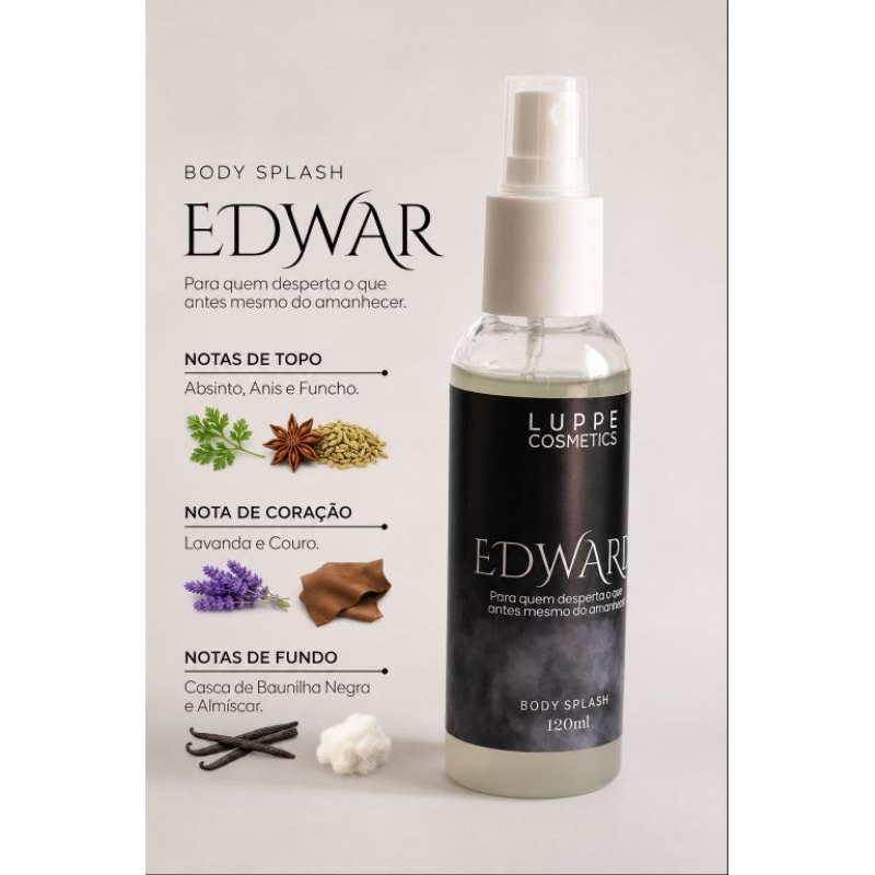Body Splash Edward Luppe 120ml - Alta fixação e perfumaria fina | Dia e noite | Masculino| Dia dos pais