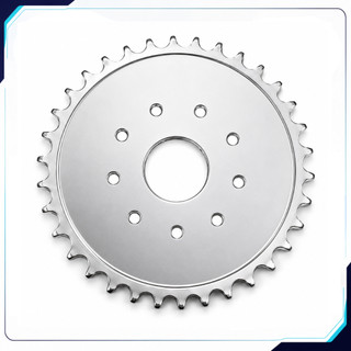 Coroa 44 Dentes Reforçada Bicicleta Motorizada Prata Brilhante