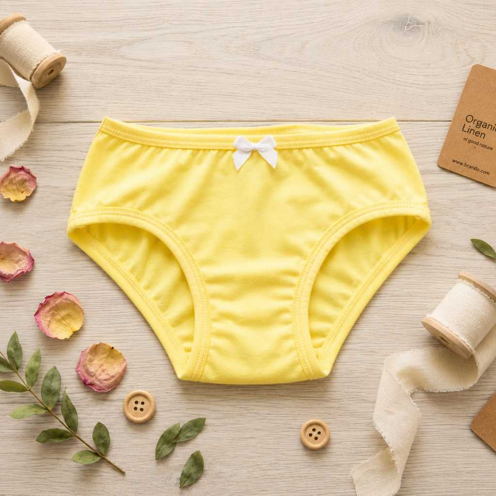Conjunto De 5 Calcinhas Infantis Moda Feminina Confortável 100% Algodão