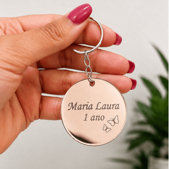 Kit c/20 Chaveiros de Acrílicos Espelhado Personalizado