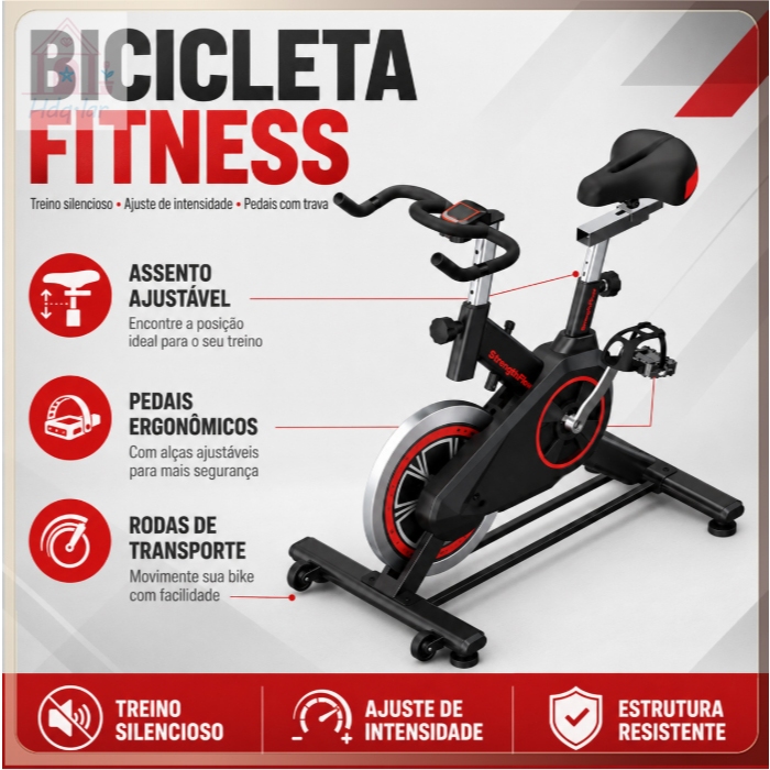 Bicicleta Spinning bicicleta ergometrica Para Exercícios Profissional Sport Suporta até 150kg