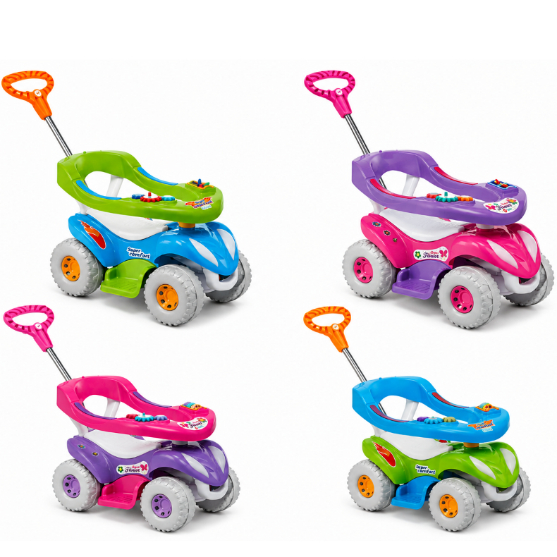 Quadriciclo Infantil Calesita Super Comfort Carrinho de passeio Com Empurrador 2